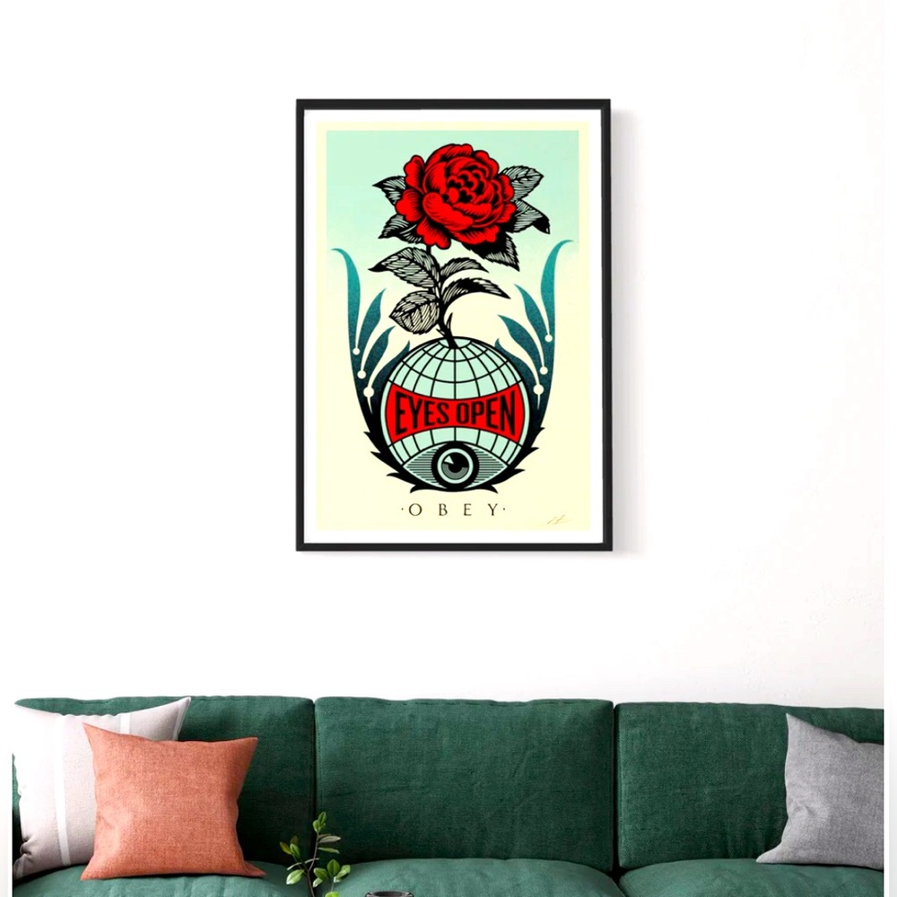 OBEY EYES OPEN Signed Offset Lithograph poster